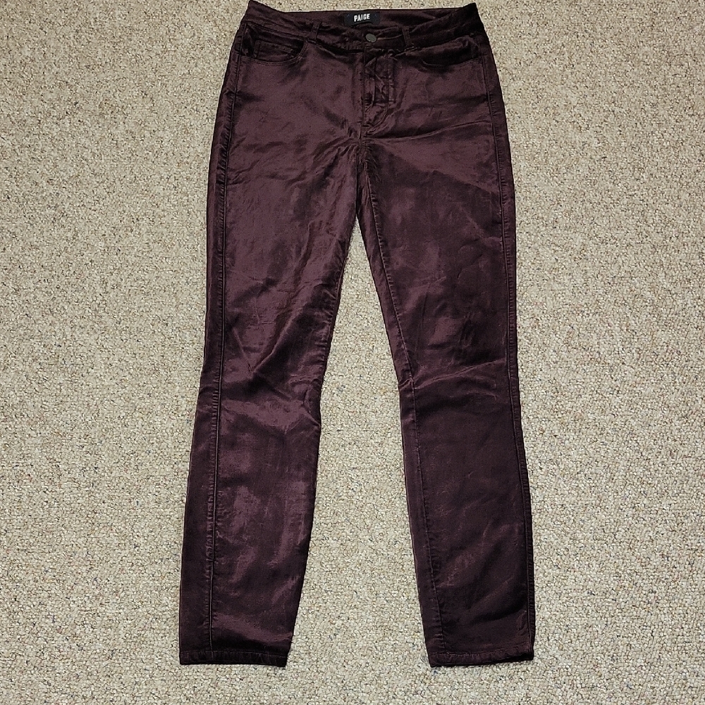 Paige Hoxton Ultra Skinny Women's Burgundy Jeans Sz 27